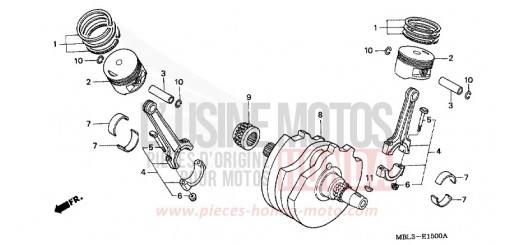 VILEBREQUIN/PISTON NT650V2 de 2002